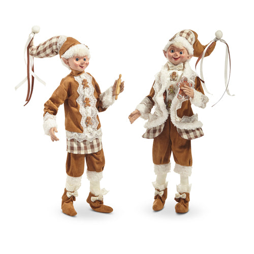 16" POSABLE GINGERBREAD ELF