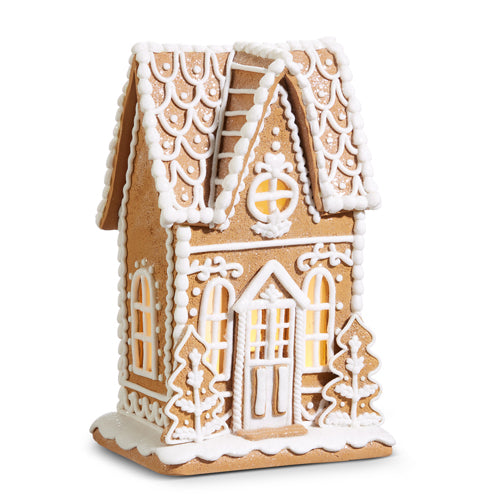10.5" LIGHTED GINGERBREAD HOUSE