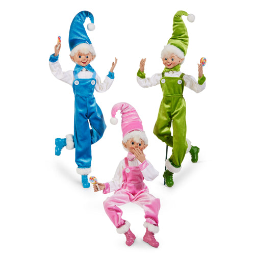 16" HOLLY JOLLY POSABLE ELF