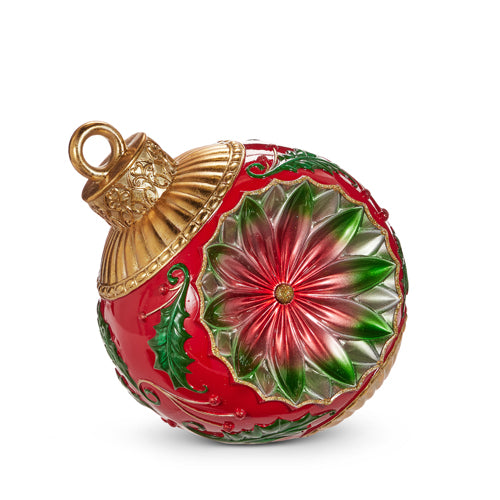 10" VINTAGE RED AND GREEN ORNAMENT DECOR