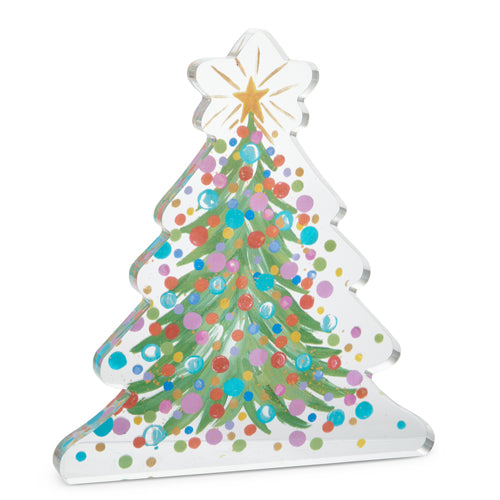 10" CONFETTI TREE ACRYLIC CUT OUT BLOCK