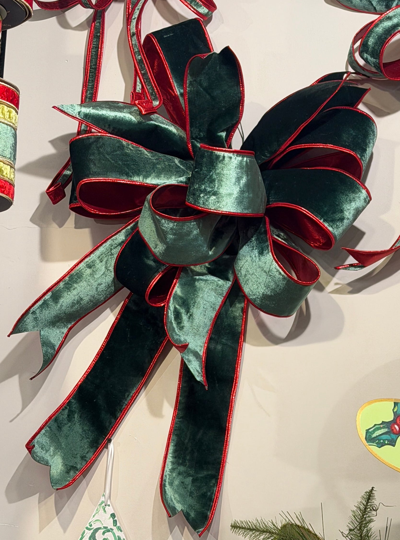 John Mark Enterprises luxury wired Christmas ribbon with elegant holiday design