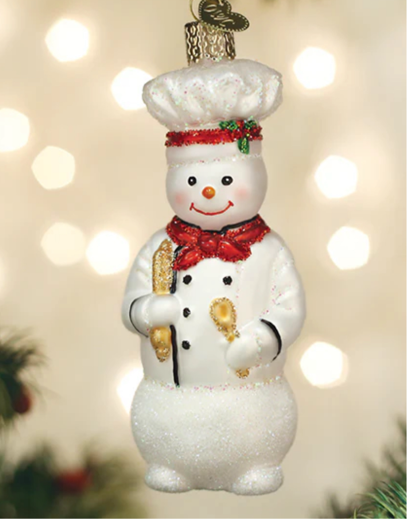 Snowman Chef Ornament