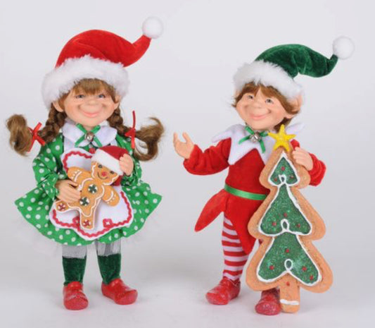 Green Polka Dot Gingerbread Elf Set
