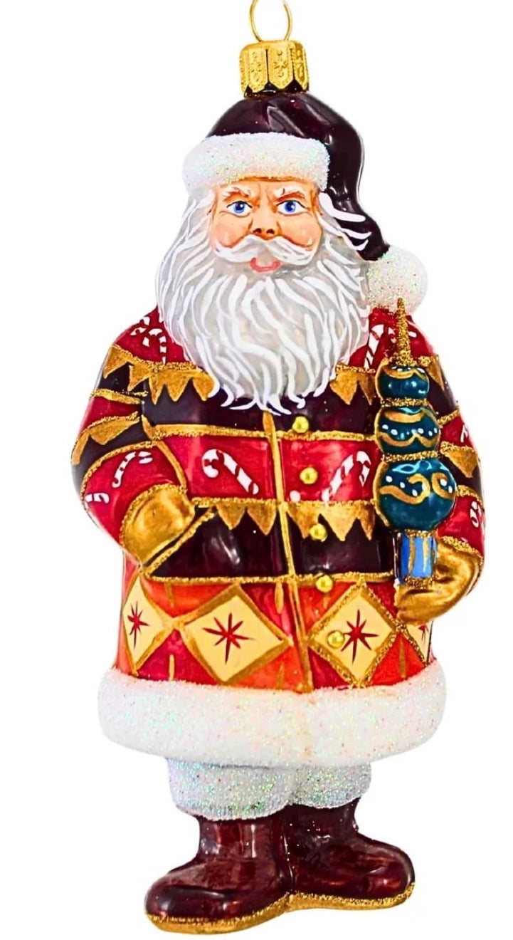 Santa holding Finial