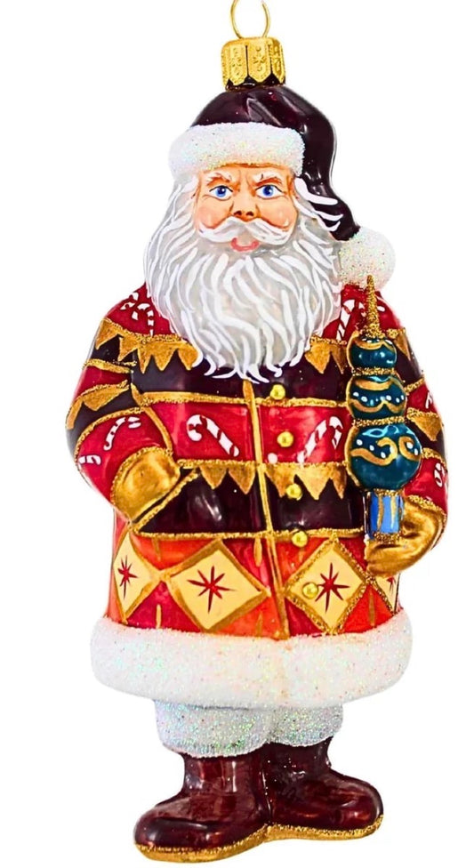 Santa holding Finial