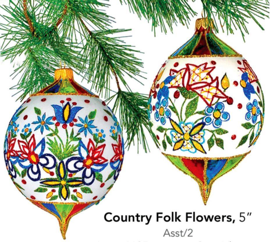 Country Folk Flowers set of 2