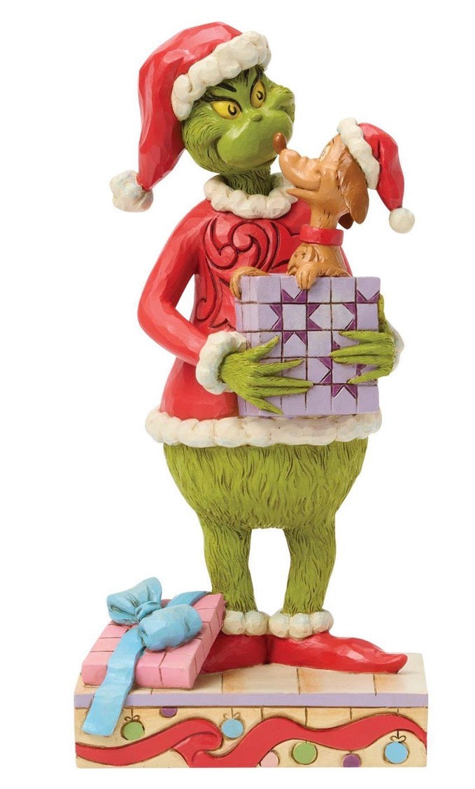 Grinch Holding Gift with Max