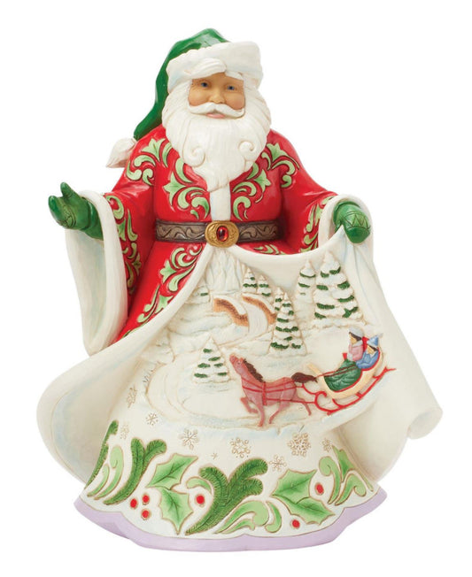 Santa Winter Scene Musical Figure
