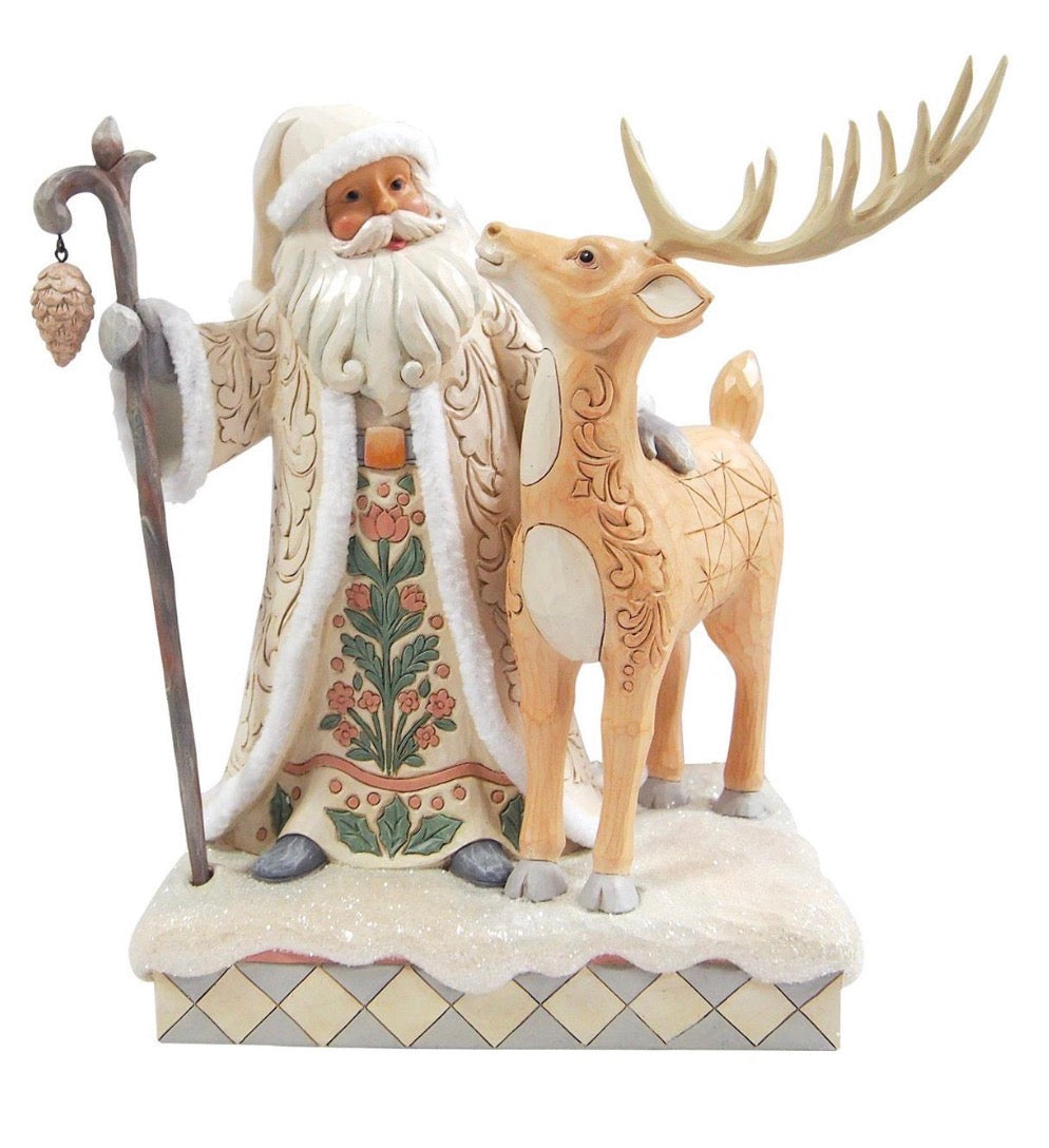 Wdlnd Santa with Buck Figurine