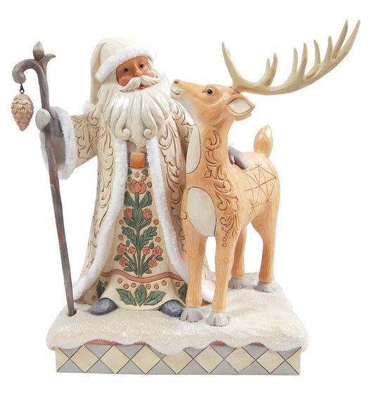 Wdlnd Santa with Buck Figurine