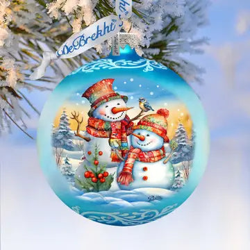 Winter Friends Ball Glass Ornament