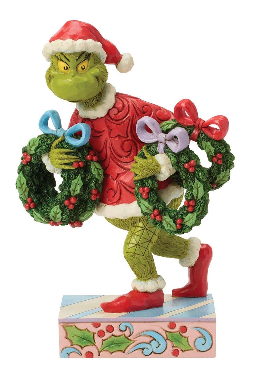 Grinch with Multiple Wreaths