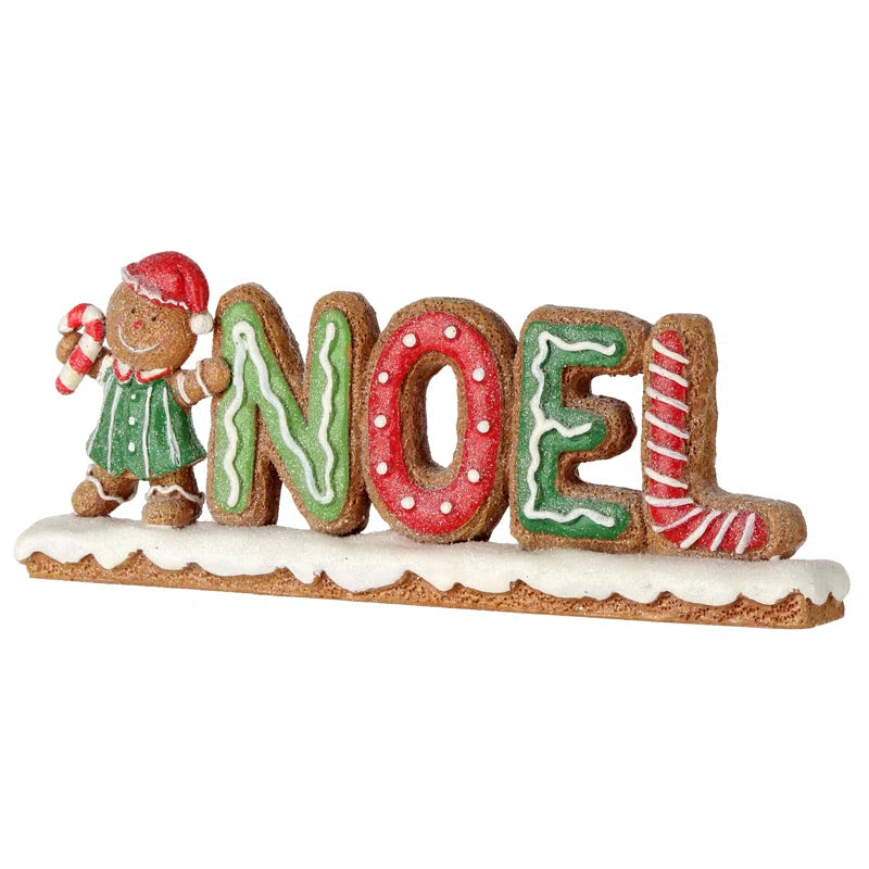 8" RESIN "NOEL" CANDY TABLE PIECE