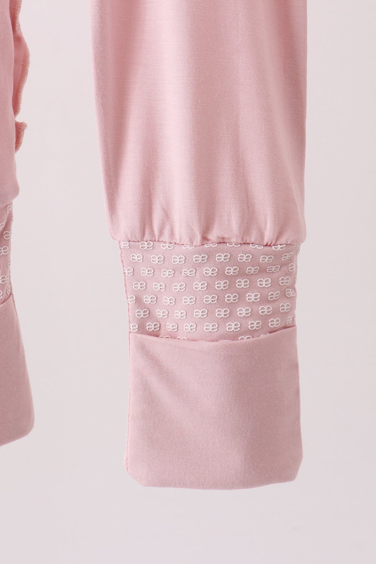 Pink ruffle zipper bamboo anti-slip romper