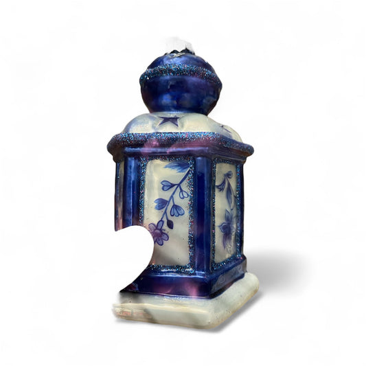 5.5" GLASS CHINOSERIE LANTERN ORNAMENT