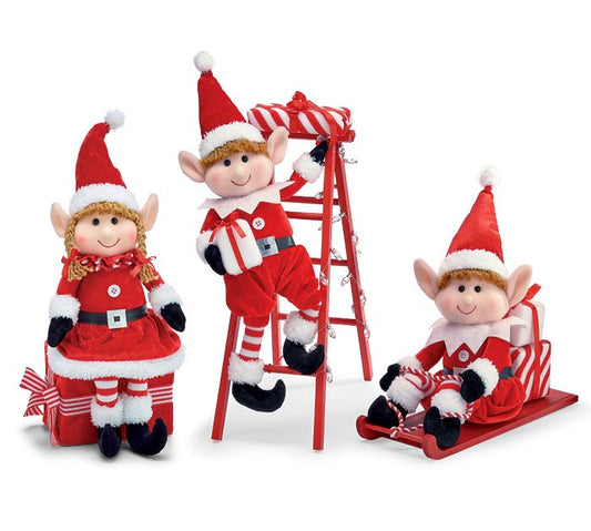 DECOR PLUSH 3 PIECE ELF FAMILY