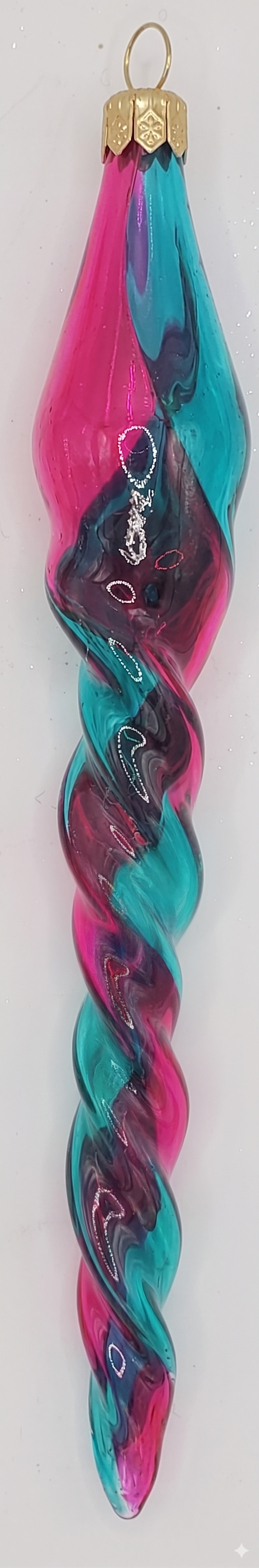 Translucent Pink and Turquoise Icicle Set