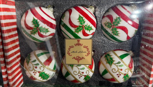 2026 Mark Robert's Holly Ribbon Ball Set 38-61878