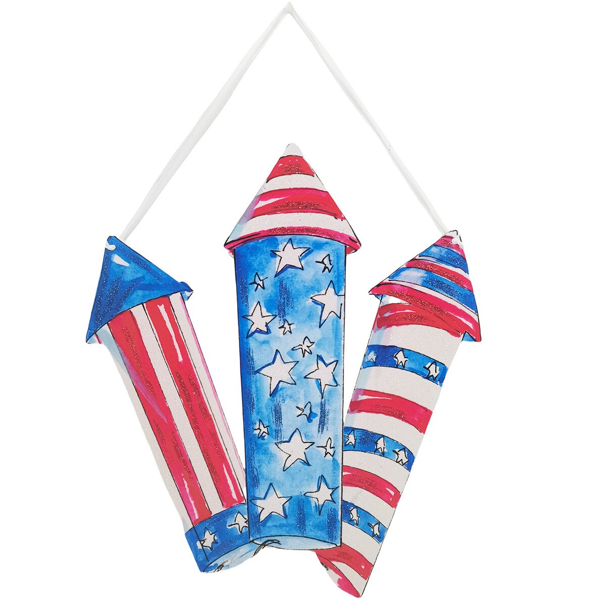 Patriotic Rocket PVC Door Hanger