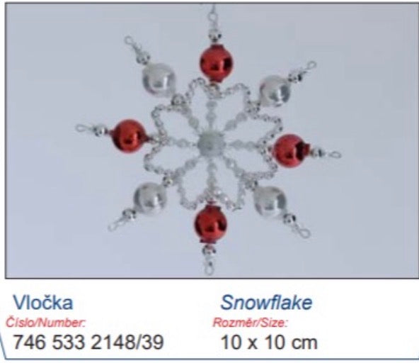 Red and Silver Snowflake Pre Order