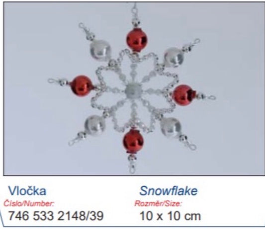 Red and Silver Snowflake Pre Order