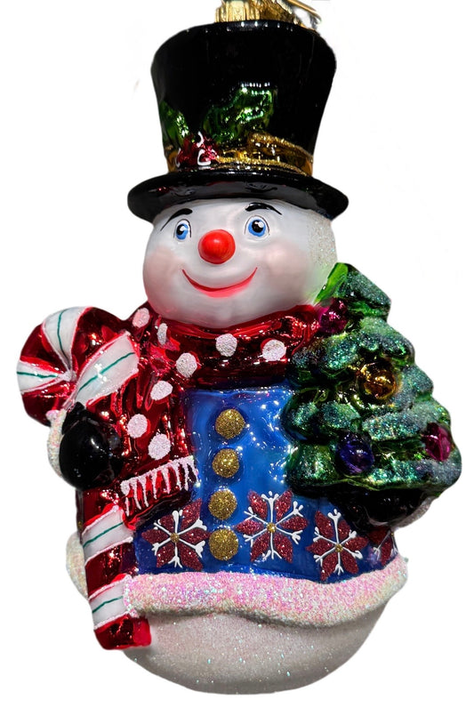 CHEERFUL SNOWMAN FORM CANDY CANE LANE