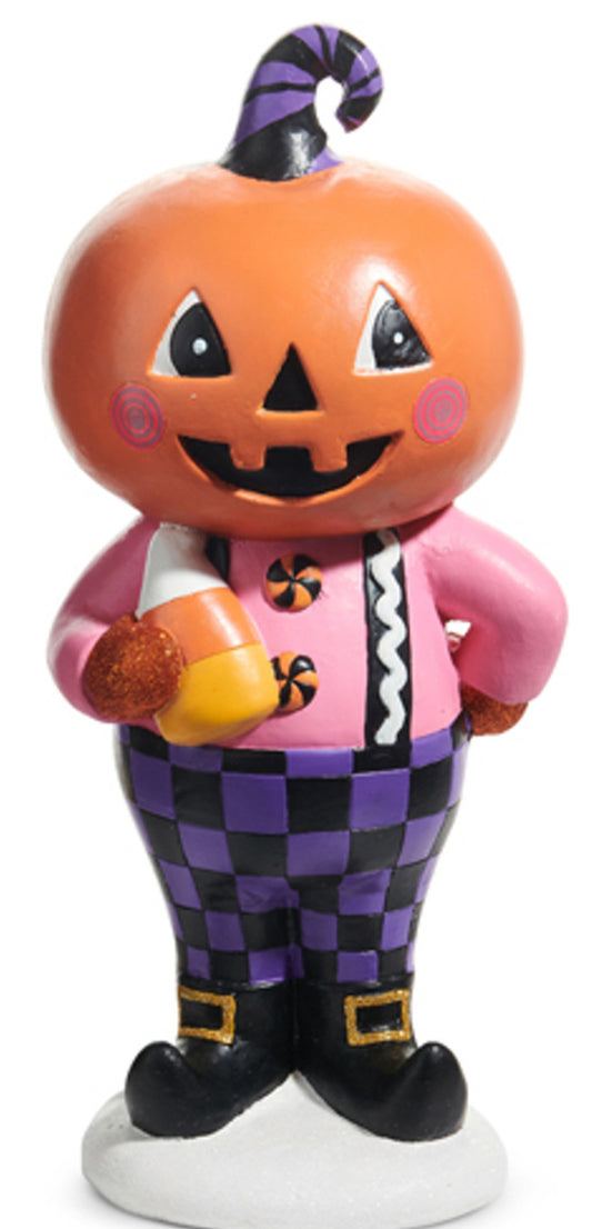 Trick or Treater Witch or Pumpkin Man Large Halloween Figure Decoration