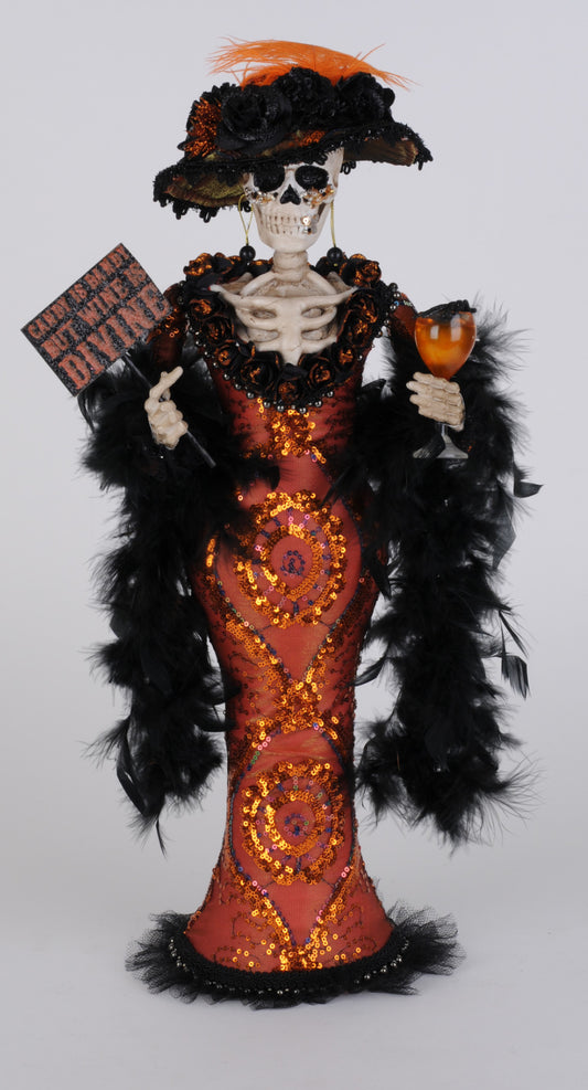 Wine Divine Lady Skeleton (orange)