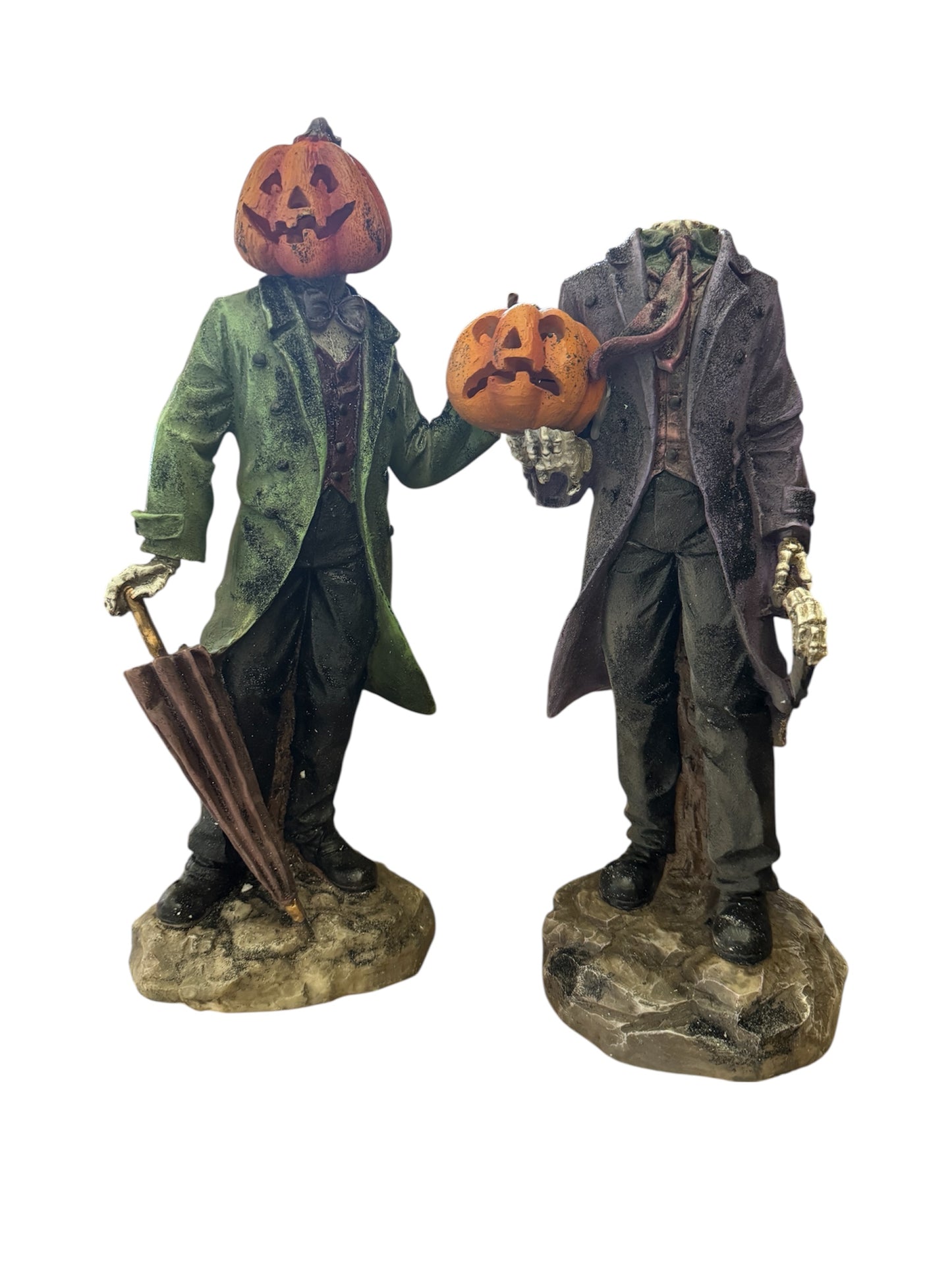 16" Resin Pumpkin Men Set