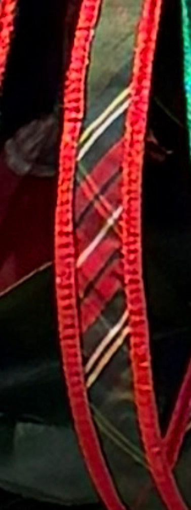 Traditions Plaid DBL Fused Metallic Red 1x10yd