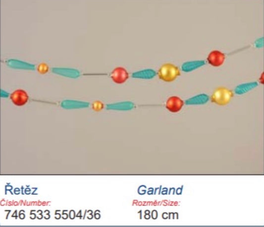 Teal/Red/Gold Garland Pre Order