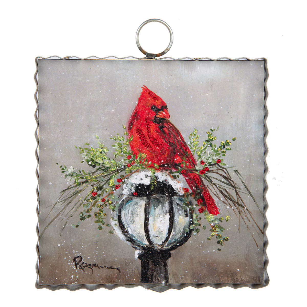 Mini Gallery Cardinal on Lamp Post