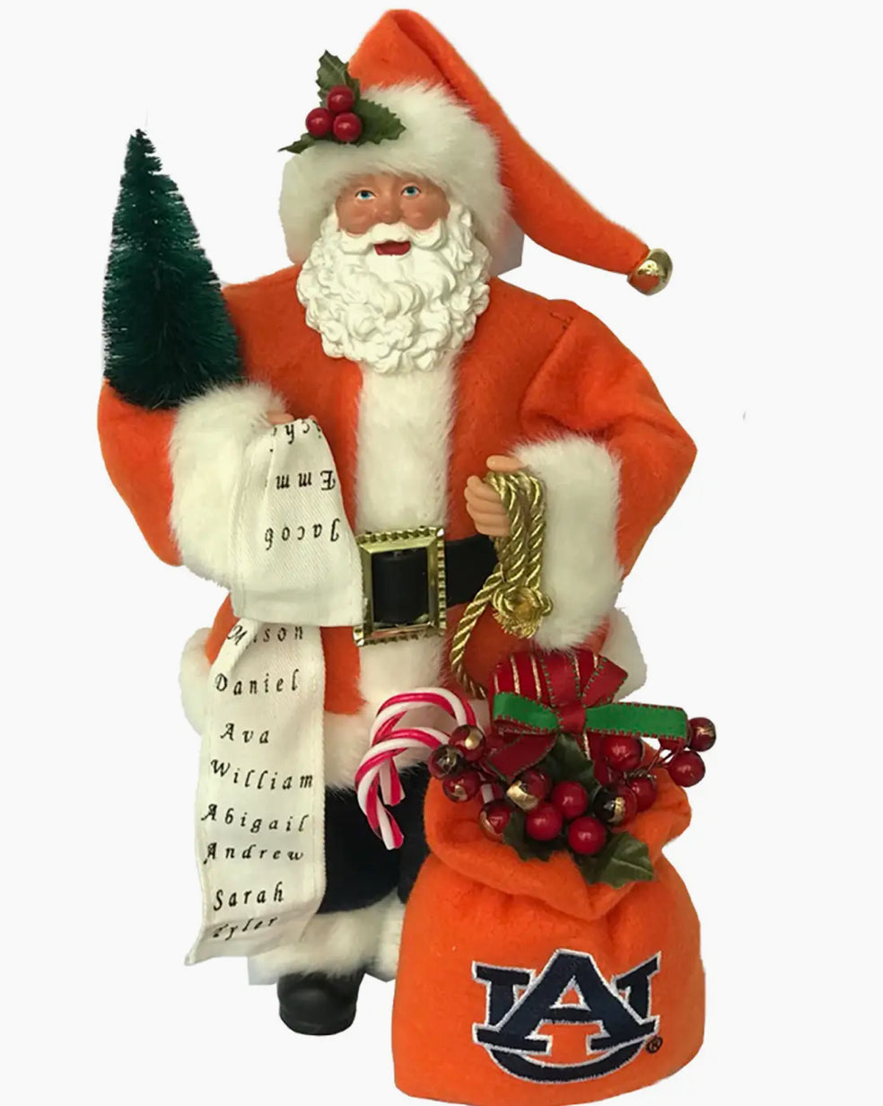 Auburn Santa with bag