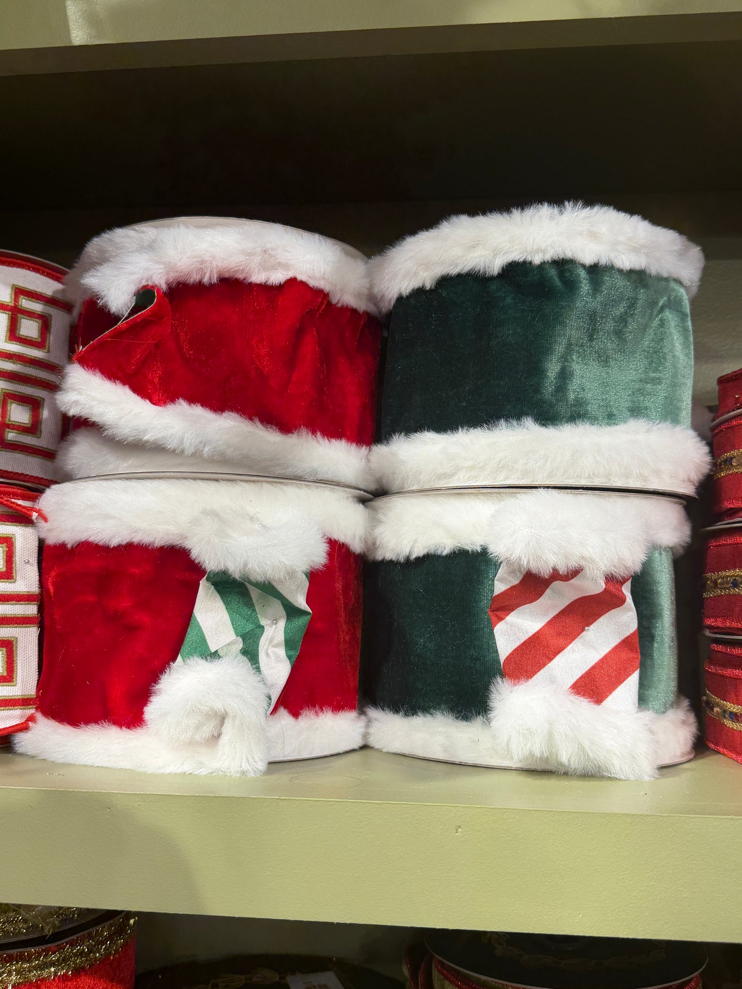 John Mark Enterprises luxury wired Christmas ribbon with elegant holiday design