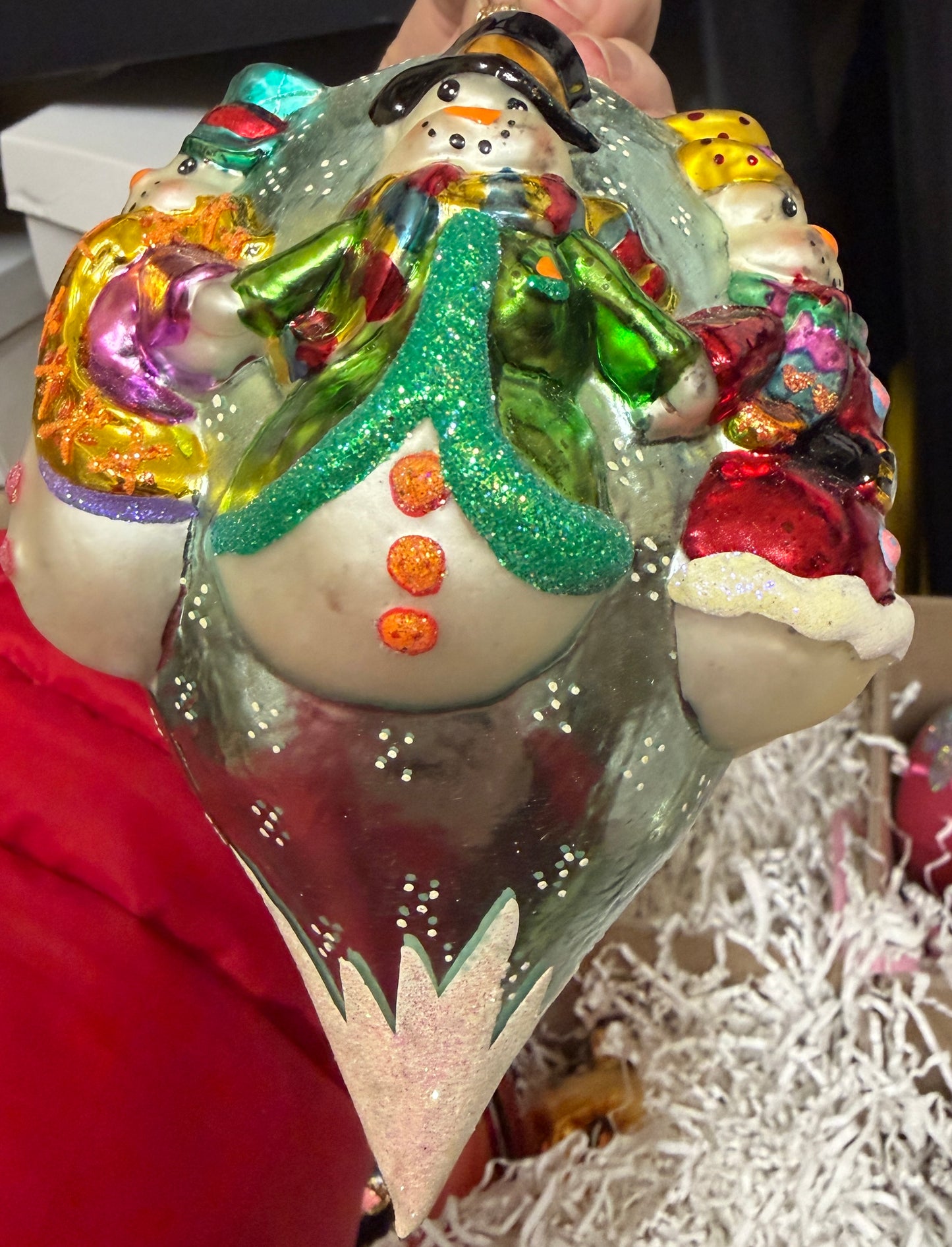 2001 Christopher Radko Snowmen All Around 6" Ornament Drop 01-0752-0