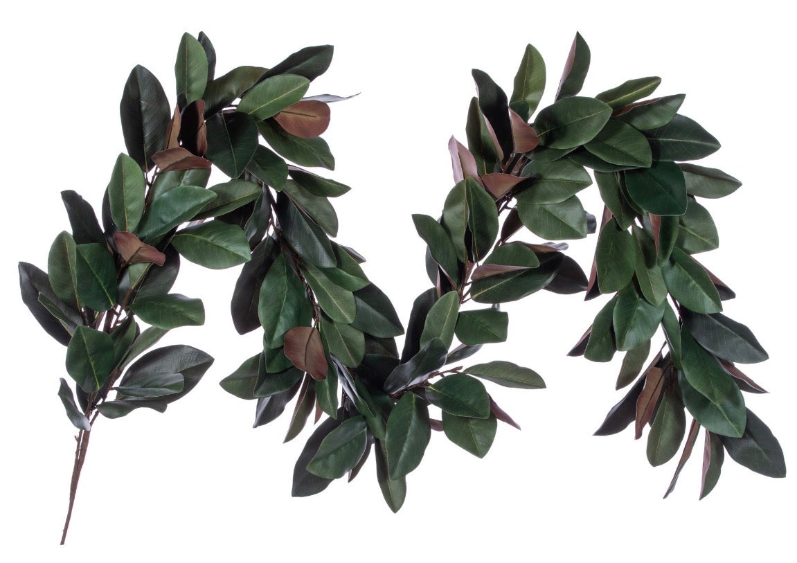 9' Green Magnolia Leaf Garland