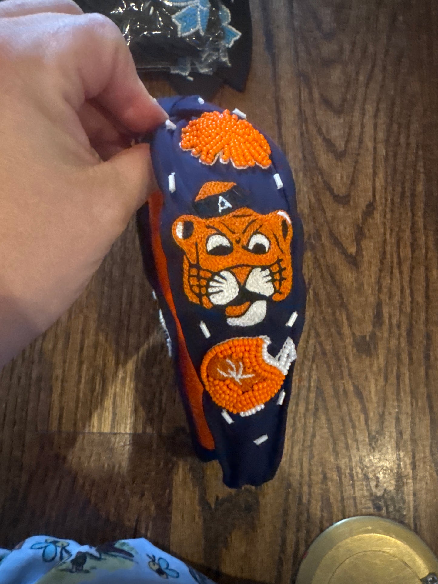 Auburn mascot blue headband