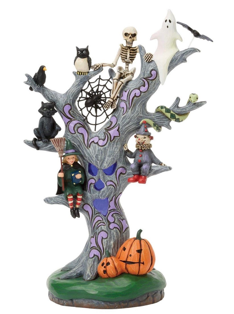 Scary LED Tree Figurine