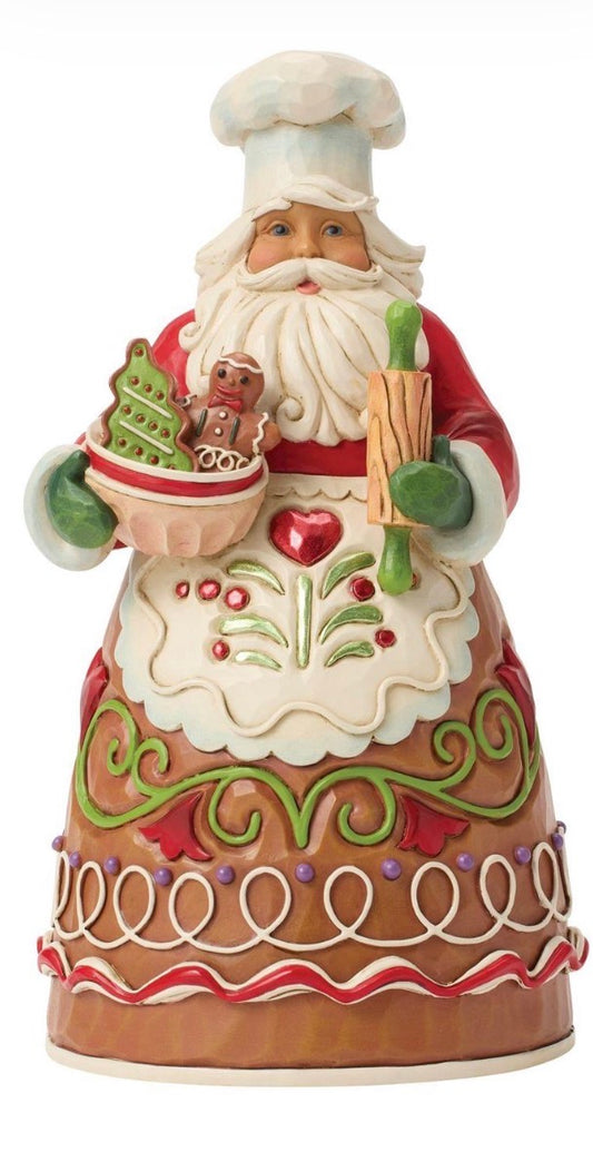 Gingerbread Pastry Chef Santa