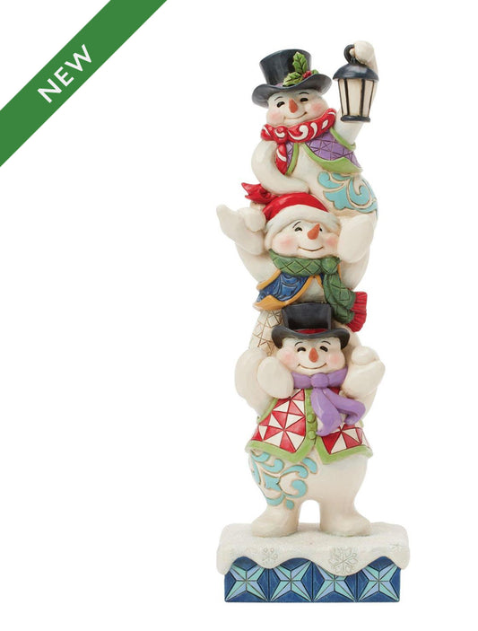 Stacked Snowmen Figurine