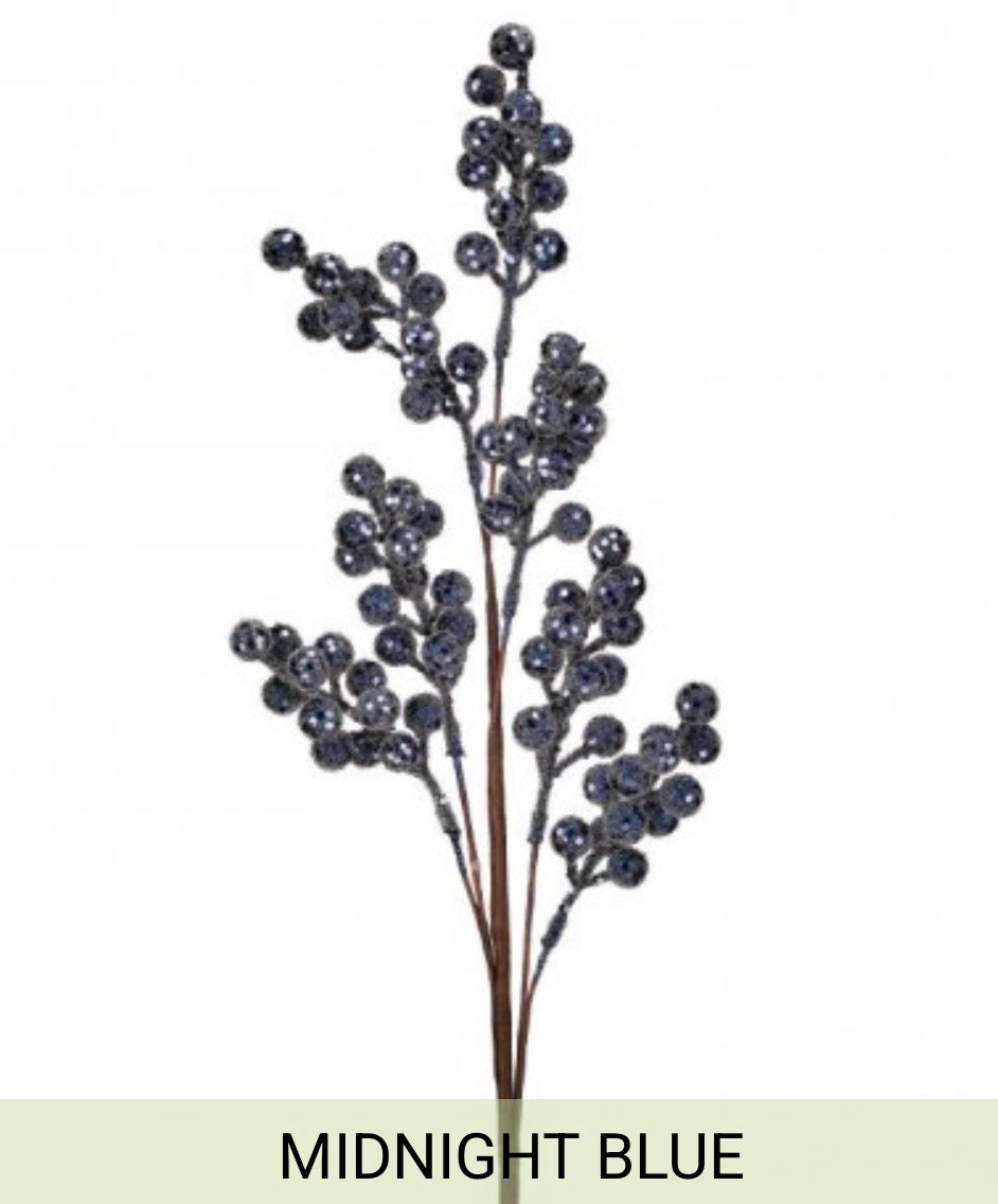 26” Glitter Berry Spray Midnight Blue