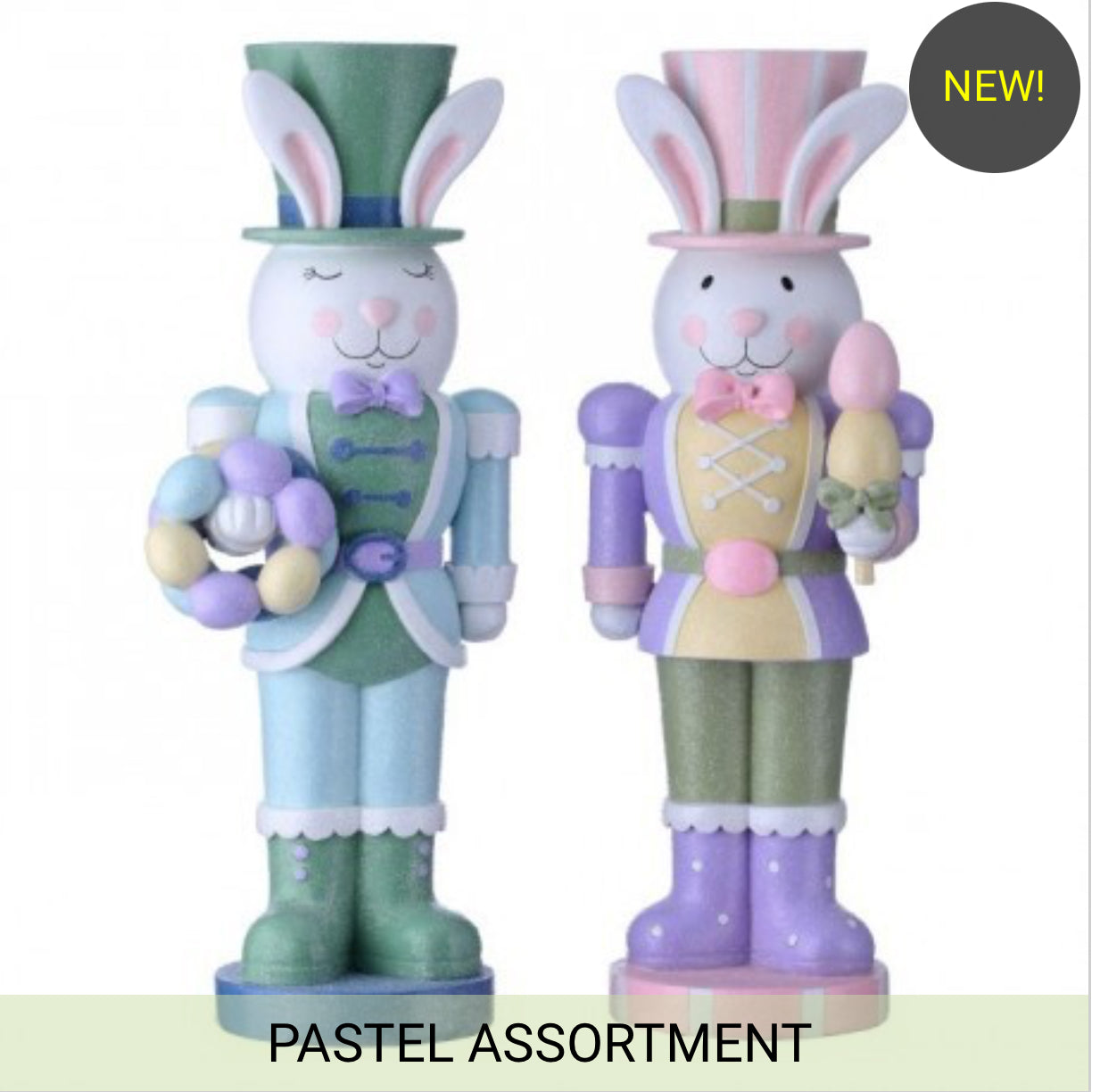 14" RESIN SWEETS BUNNY SOLDIERS Set