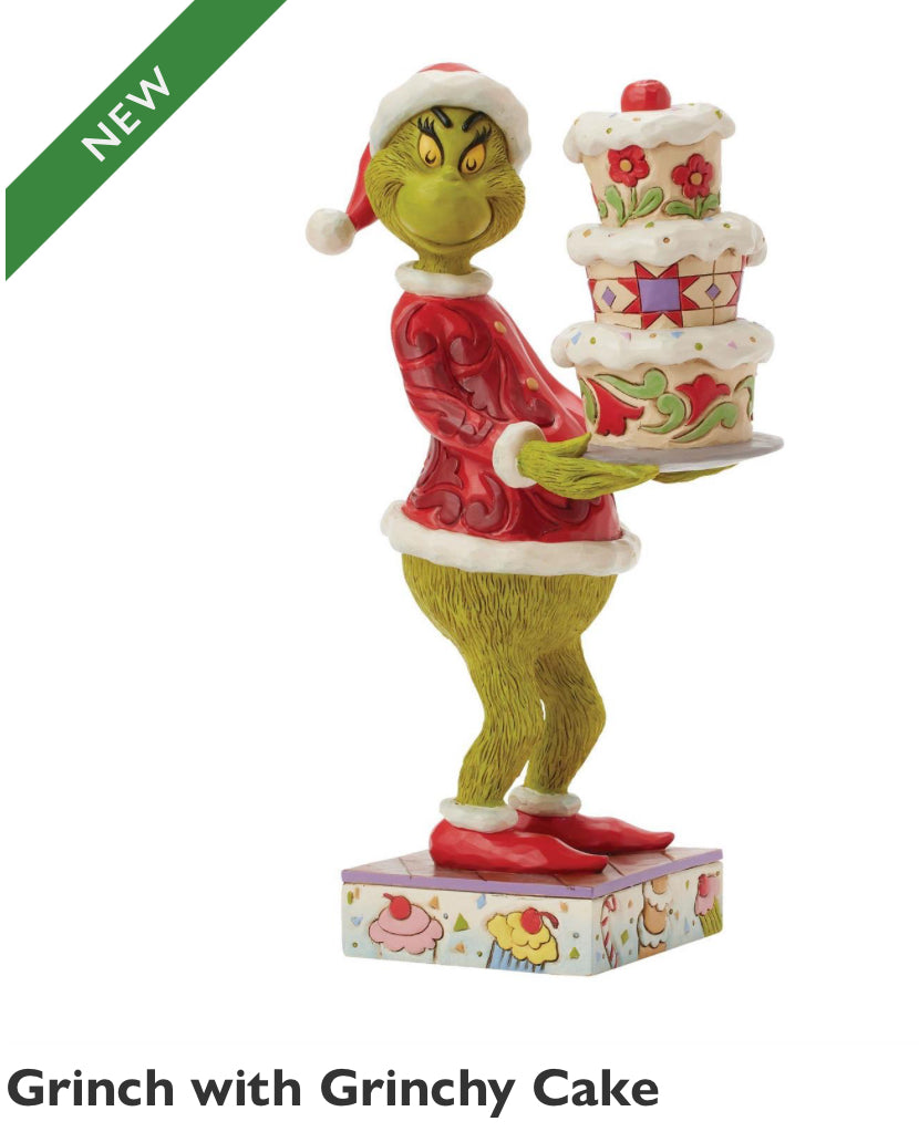 Grinch with Grinchy Cake