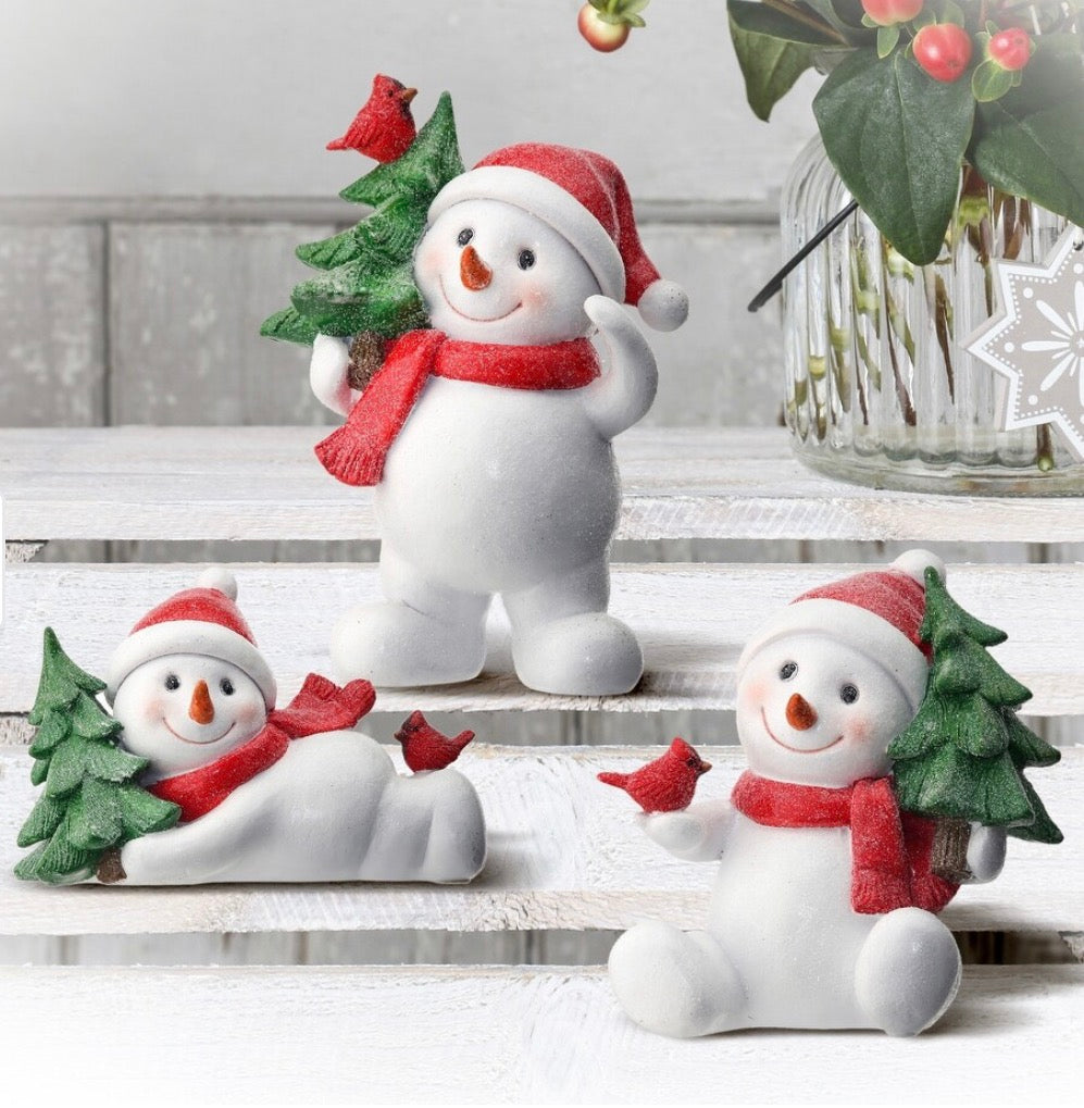 6” Resin Playfull Snowman sold individually