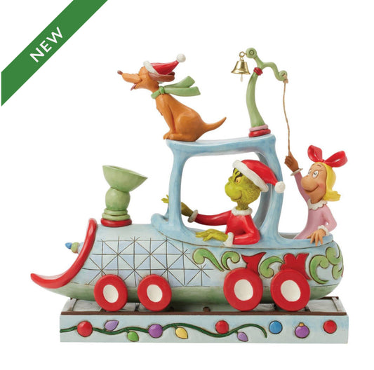 Grinch, Max and Cindy on Train