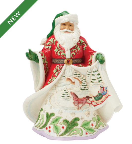 Santa Winter Scene Musical Figure