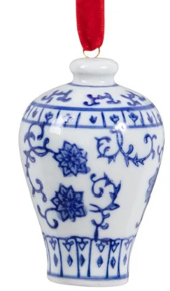 Chinoiserie Ginger Jar Ornament, 3 Assorted Styles