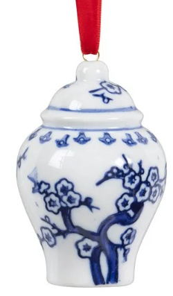 Chinoiserie Ginger Jar Ornament, 3 Assorted Styles