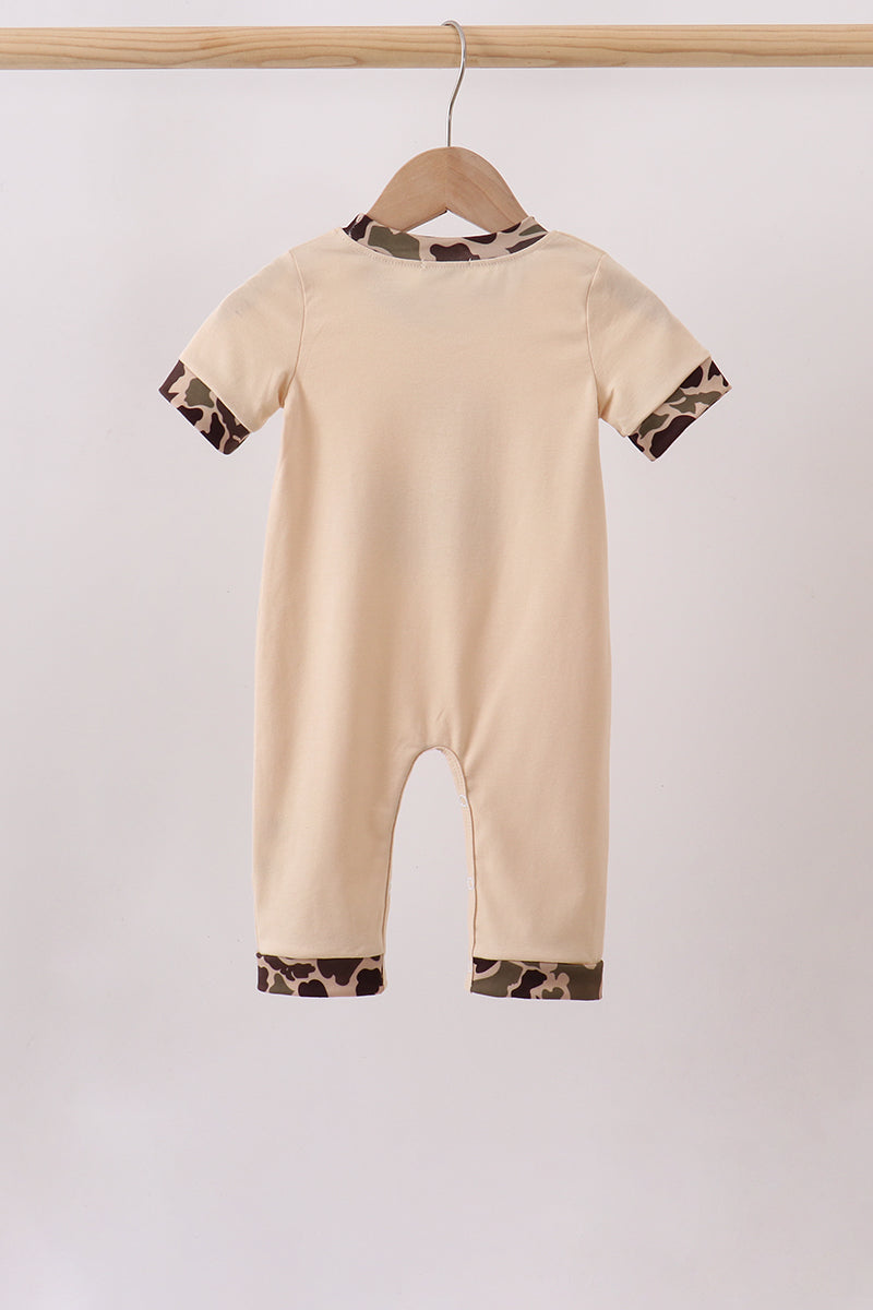 Camouflage duck applique Romper